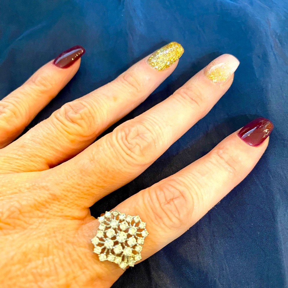 Sterling silver & zirconia fashion ring